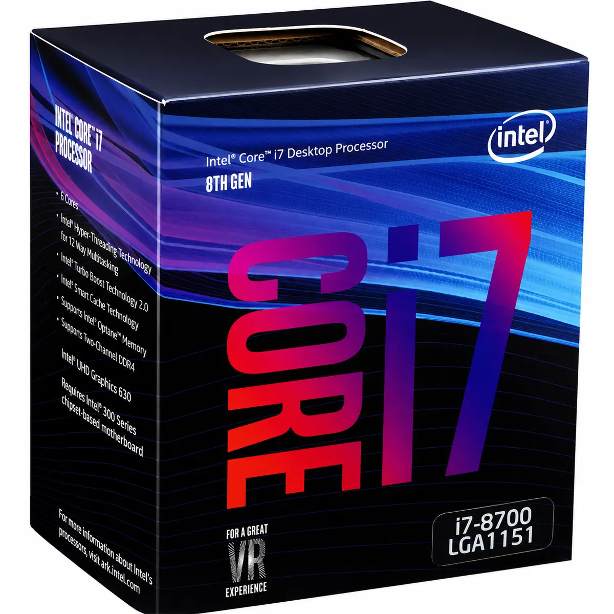 Intel Core i7-8700 8th Gen Desktop Processor, 6-Core, LGA1151